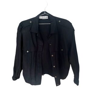 Rafaella | Vintage Moto Jacket Blazer | Deep Blue to Black | Women’s Size 8